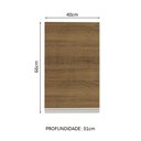 Ver imagem 3 de Armário de Cozinha Aéreo 40 cm 1 Porta Branco/Rustic Glamy Madesa