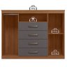 Comoda Havana Master Jatobá Grafite Acetinado - Santos Andirá - 3