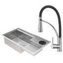 Ver imagem 1 de Kit Cuba Gourmet Veneza Aço Inox 304 e Torneira Gourmet Florença Monocomando Goldenx