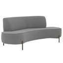 Ver imagem 1 de Sofá Orgânico 2 Lugares 150cm Argos Pés Titânio Linho Cinza - Nexta Casa