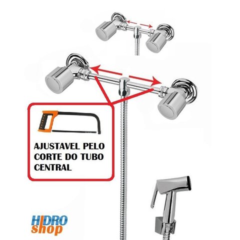 Misturador Externo Ajustável Ducha Higiênica Cromado C40 Riet - 2300928