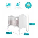 Ver imagem 3 de Quarto de Bebê com Guarda Roupa Cômoda Encanto e Berço Harmonia com Capitone Permóbili Baby Branco/m