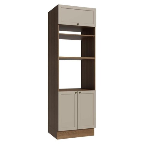 Torre Quente 70 cm 3 Portas Rustic-Crema Vik Madesa Rustic-Crema