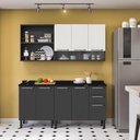 Ver imagem 1 de Cozinha Itatiaia Midi Pop Art I3 - 4 Peças - Grafite-branca