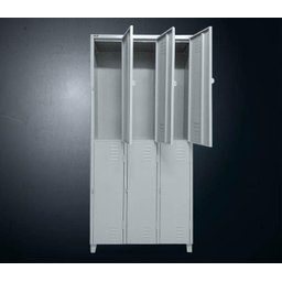 Armário Roupeiro De Aço Vestiário Academia 6 Portas Locker Cinza - 17