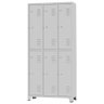 Armário Roupeiro De Aço Vestiário Academia 6 Portas Locker Cinza - 1