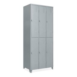Armário Roupeiro De Aço Vestiário Academia 6 Portas Locker Cinza - 15