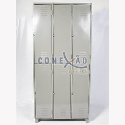Armário Roupeiro De Aço Vestiário Academia 6 Portas Locker Cinza - 9