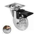 Ver imagem 1 de Rodízio de Silicone Giratório C/ Trava 50mm Metalnox 4 Unidades