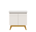 Ver imagem 3 de Buffet Aparador Sala de Estar e Jantar Luxo Quarto Retrô CLASSIC 2P - OFFWHITE