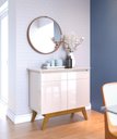 Ver imagem 1 de Buffet Aparador Sala de Estar e Jantar Luxo Quarto Retrô CLASSIC 2P - OFFWHITE