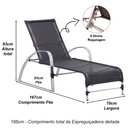Ver imagem 4 de 2 Espreguiçadeiras Garden e Mesa em Alumínio para Piscina - Preto