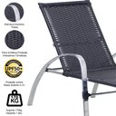 Ver imagem 3 de 2 Espreguiçadeiras Garden e Mesa em Alumínio para Piscina - Preto