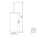 Ver imagem 3 de Escova Sanitária para Banheiro com Suporte Aço Inox - Tramontina 94533/008