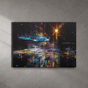 Quadro em Canvas  Microcosmo 3D  60x90 Borda Infinita