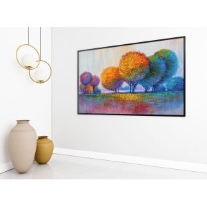 Quadro em Canvas  Bosque ao Por do Sol 80x120 Borda Infinita