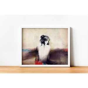 Quadro em Canvas  Musa Solitária  80x120 Borda Infinita