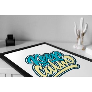 Quadro em Canvas  Keep Calm  40x60 Borda Infinita