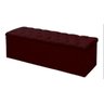 KIT Cabeceira Mais Calçadeira Bau CAPTONE Casal 160 cm Para Cama Box MIRAGE Suede BORDO MARSALA Alli - 3