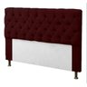 KIT Cabeceira Mais Calçadeira Bau CAPTONE Casal 160 cm Para Cama Box MIRAGE Suede BORDO MARSALA Alli - 2