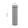 Garrafa Térmica em Aço Inox com Termômetro Led 500ml Cinza - 5