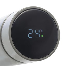 Garrafa Térmica em Aço Inox com Termômetro Led 500ml Cinza - 4