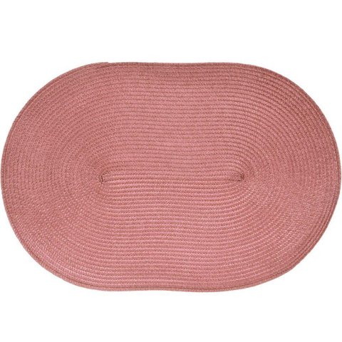 Kit 2 Americano Requinte Liso para Mesa Oval 30x45cm Rosê