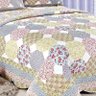 Colcha Patchwork Casal Gigante Mundi 3 Peças - Camesa - Bege - 2