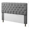 KIT Cabeceira Mais Calçadeira Bau CAPTONE Casal 140 cm Para Cama Box MIRAGE Suede CINZA Allianz Deco - 2