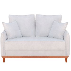 Sofa 2 Lugares Sena Confortavel para Sala Hotel Linho Creme