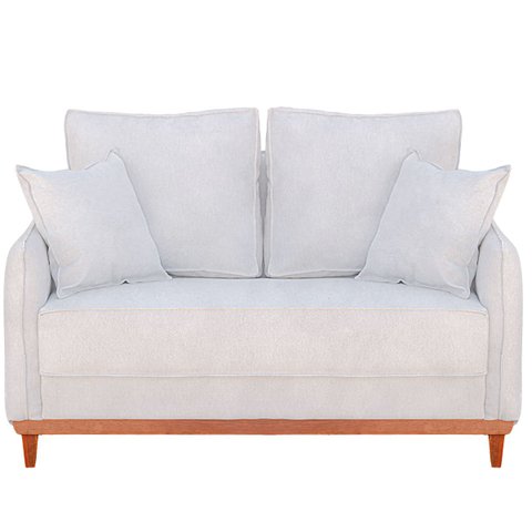 Sofa 2 Lugares Sena Confortavel para Sala Hotel Linho Creme