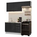 Ver imagem 2 de Armário de Cozinha Compacta 180 Cm Branco/preto Lux Madesa 02