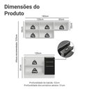 Ver imagem 3 de Armário de Cozinha Compacta 180 Cm Branco/preto Lux Madesa 02
