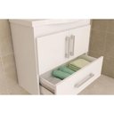 Ver imagem 4 de Conjunto Banheiro c/Espelho Atenas 65cm Branco/Preto MGM