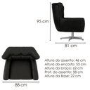 Ver imagem 3 de Poltrona Decorativa Malta Base Giratoria Courino Tcs 724 Moll
