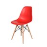 Kit 5 Cadeiras Charles Eames Eiffel Vermelha Base Madeira - Impex Design - 2