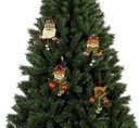 Ver imagem 2 de Jogo Bonecos Natal Pelúcia Guizo Rena, Papai Noel, Boneco Neve 17cm 4 Peças