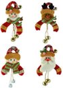 Ver imagem 1 de Kit Bonecos Natal Pelúcia Guizo Rena, Papai Noel, Boneco Neve 17cm 4 Peças
