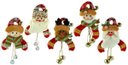 Ver imagem 1 de Kit Bonecos Natal Pelúcia Guizo Rena, Papai Noel, Boneco Neve 17cm 5 Peças