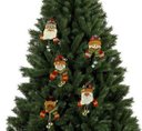 Ver imagem 2 de Kit Bonecos Natal Pelúcia Guizo Rena, Papai Noel, Boneco Neve 17cm 5 Peças