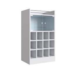 Bar Multiuso com Adega 12 Espaços Branco - 3