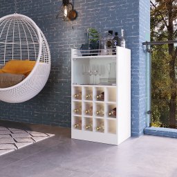 Bar Multiuso com Adega 12 Espaços Branco - 1