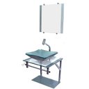 Ver imagem 2 de Gabinete de Vidro 40cm para Banheiro Cuba Chanfrada Preto - Dahora