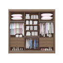 Ver imagem 3 de Guarda Roupa Mdf Cristal Ripado 3 Portas Branco