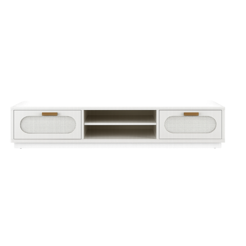 Rack Suspenso Santorini 180cm para Painel Ripado ou Parede:branco