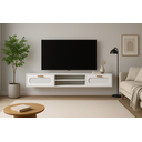 Ver imagem 2 de Rack Suspenso Santorini 180cm para Painel Ripado ou Parede:branco