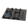 Cooktop Fischer 4 Bocas Mesa de Vidro Preto Tripla Chama Infinity Bivolt - 1