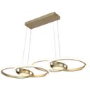 Ver imagem 1 de Pendente Moderno Aros Dourado 88cm Led 36w 3000k Bivolt 14524-pl