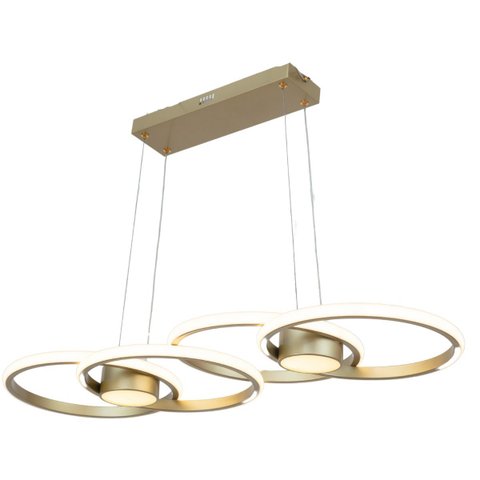 Pendente Moderno Aros Dourado 88cm Led 36w 3000k Bivolt 14524-pl