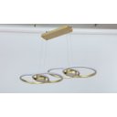 Ver imagem 3 de Pendente Moderno Aros Dourado 88cm Led 36w 3000k Bivolt 14524-pl